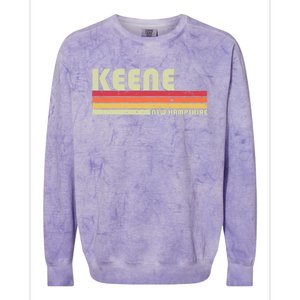 Keene Nh New Hampshire Funny City Home Roots Gift Retro 80s Gift Colorblast Crewneck Sweatshirt