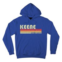 Keene Nh New Hampshire Funny City Home Roots Gift Retro 80s Gift Hoodie