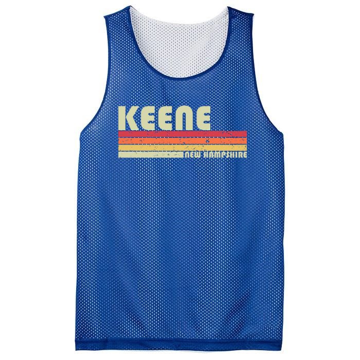 Keene Nh New Hampshire Funny City Home Roots Gift Retro 80s Gift Mesh Reversible Basketball Jersey Tank