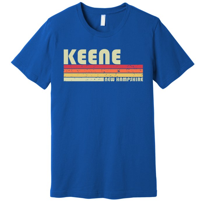 Keene Nh New Hampshire Funny City Home Roots Gift Retro 80s Gift Premium T-Shirt