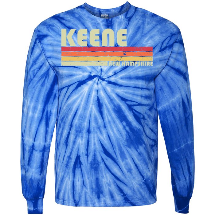 Keene Nh New Hampshire Funny City Home Roots Gift Retro 80s Gift Tie-Dye Long Sleeve Shirt