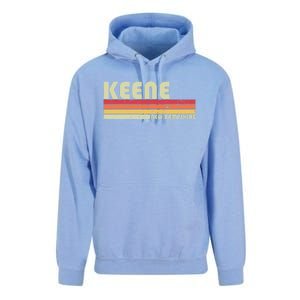 Keene Nh New Hampshire Funny City Home Roots Gift Retro 80s Gift Unisex Surf Hoodie