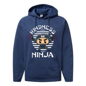 Kindness Ninja Orange Unity Day Anti Bullying Performance Fleece Hoodie