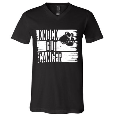 Knock Out Cancer V-Neck T-Shirt