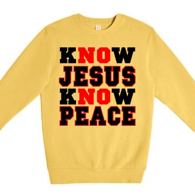 Know Jesus Know Peace Premium Crewneck Sweatshirt