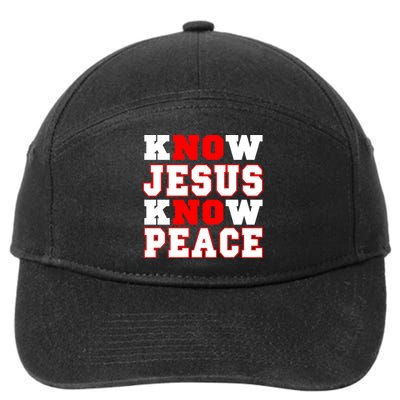 Know Jesus Know Peace 7-Panel Snapback Hat