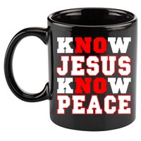 Know Jesus Know Peace 11oz C Handle Ceramic Mug