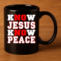 Know Jesus Know Peace 11oz C Handle Ceramic Mug