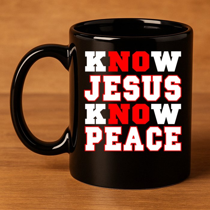 Know Jesus Know Peace 11oz C Handle Ceramic Mug