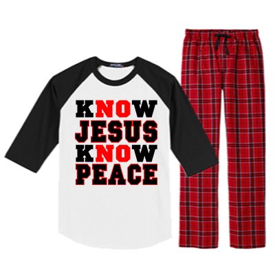 Know Jesus Know Peace Raglan Sleeve Pajama Set