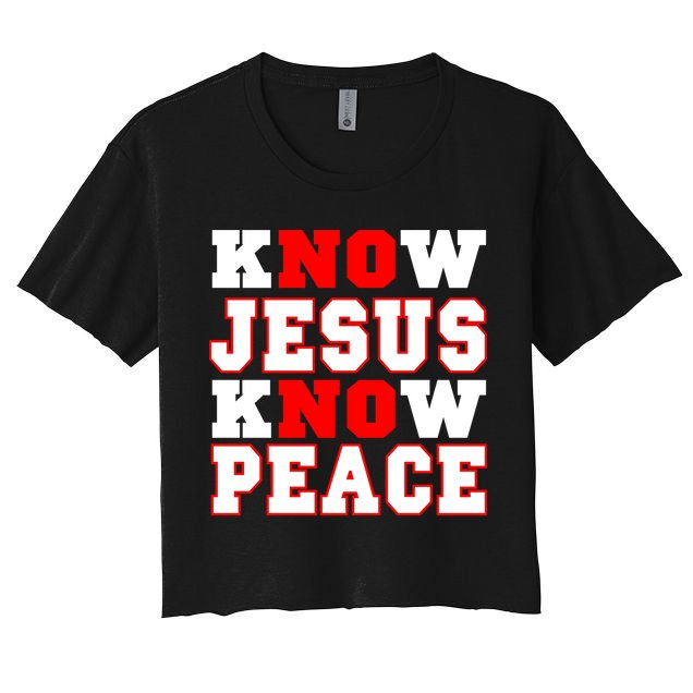 Know Jesus Know Peace Women's Crop Top Tee