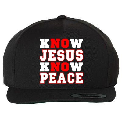 Know Jesus Know Peace Wool Snapback Cap