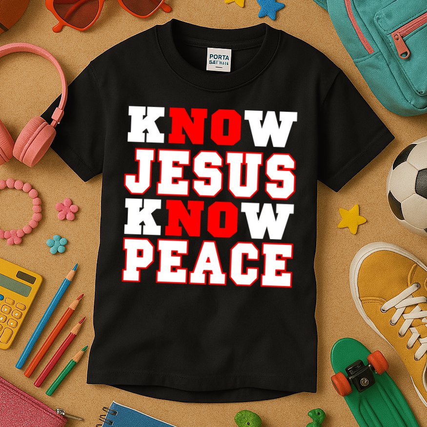 Know Jesus Know Peace Kids T-Shirt