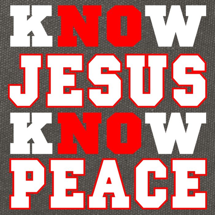 Know Jesus Know Peace Cotton Canvas Backpack