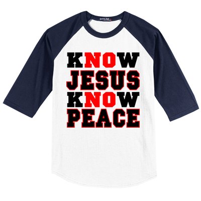 Know Jesus Know Peace Baseball Sleeve Shirt