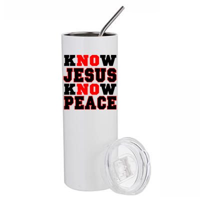 Know Jesus Know Peace Stainless Steel Tumbler