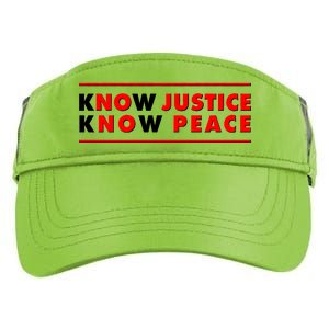 Know Justice Know Peace BLM Protest Adult Drive Performance Visor