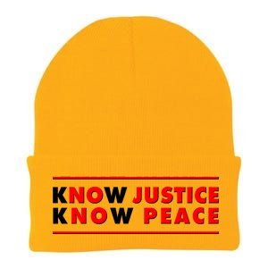 Know Justice Know Peace BLM Protest Knit Cap Winter Beanie