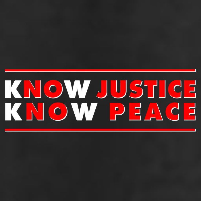 Know Justice Know Peace BLM Protest 7 Panel Mesh Trucker Snapback Hat