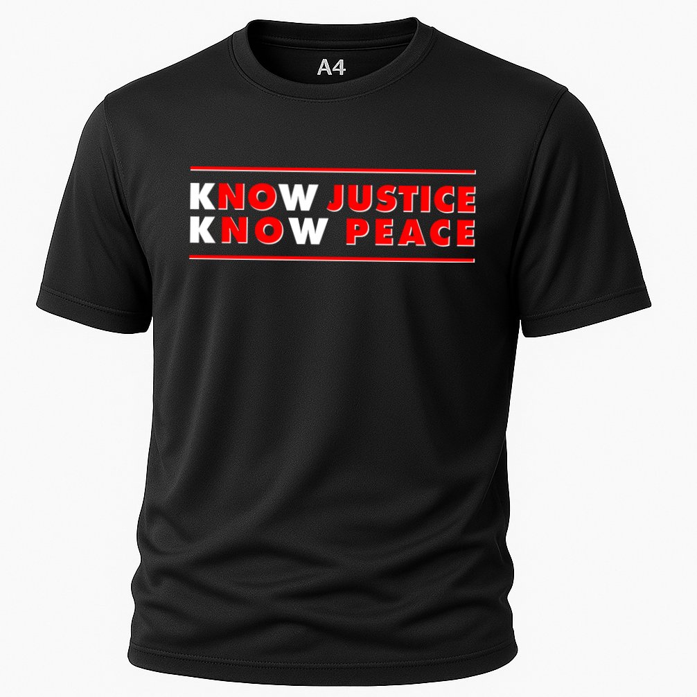 Know Justice Know Peace BLM Protest Cooling Performance Crew T-Shirt