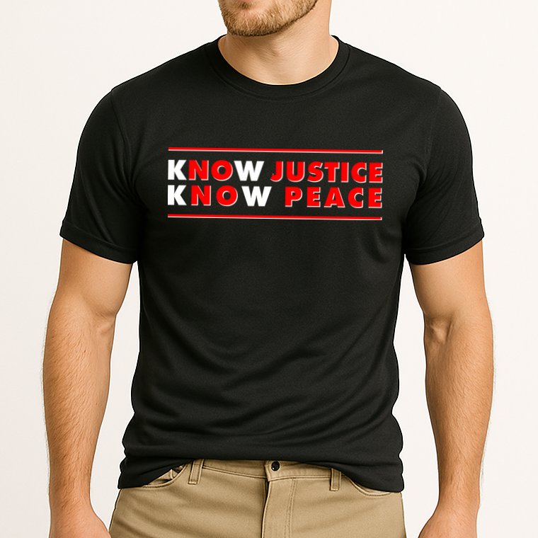 Know Justice Know Peace BLM Protest Cooling Performance Crew T-Shirt