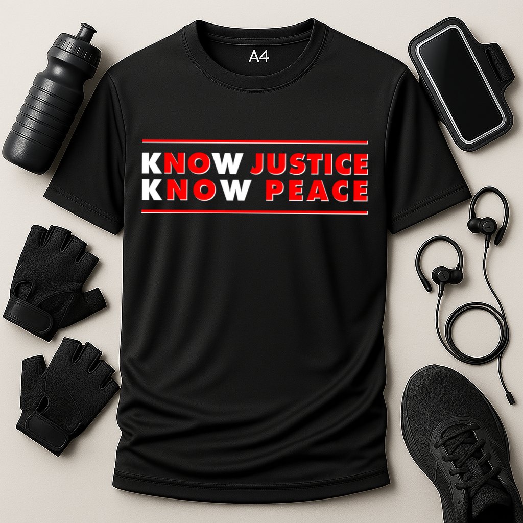 Know Justice Know Peace BLM Protest Cooling Performance Crew T-Shirt