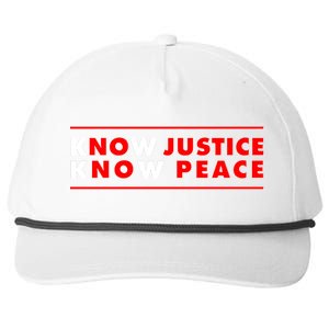 Know Justice Know Peace BLM Protest Snapback Five-Panel Rope Hat