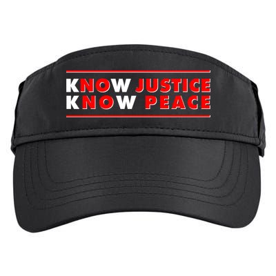 Know Justice Know Peace BLM Protest Adult Drive Performance Visor