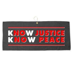 Know Justice Know Peace BLM Protest Large Microfiber Waffle Golf Towel