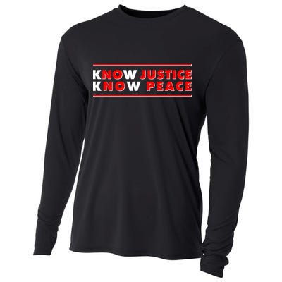 Know Justice Know Peace BLM Protest Cooling Performance Long Sleeve Crew
