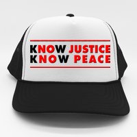 Know Justice Know Peace BLM Protest Trucker Hat