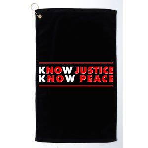 Know Justice Know Peace BLM Protest Platinum Collection Golf Towel