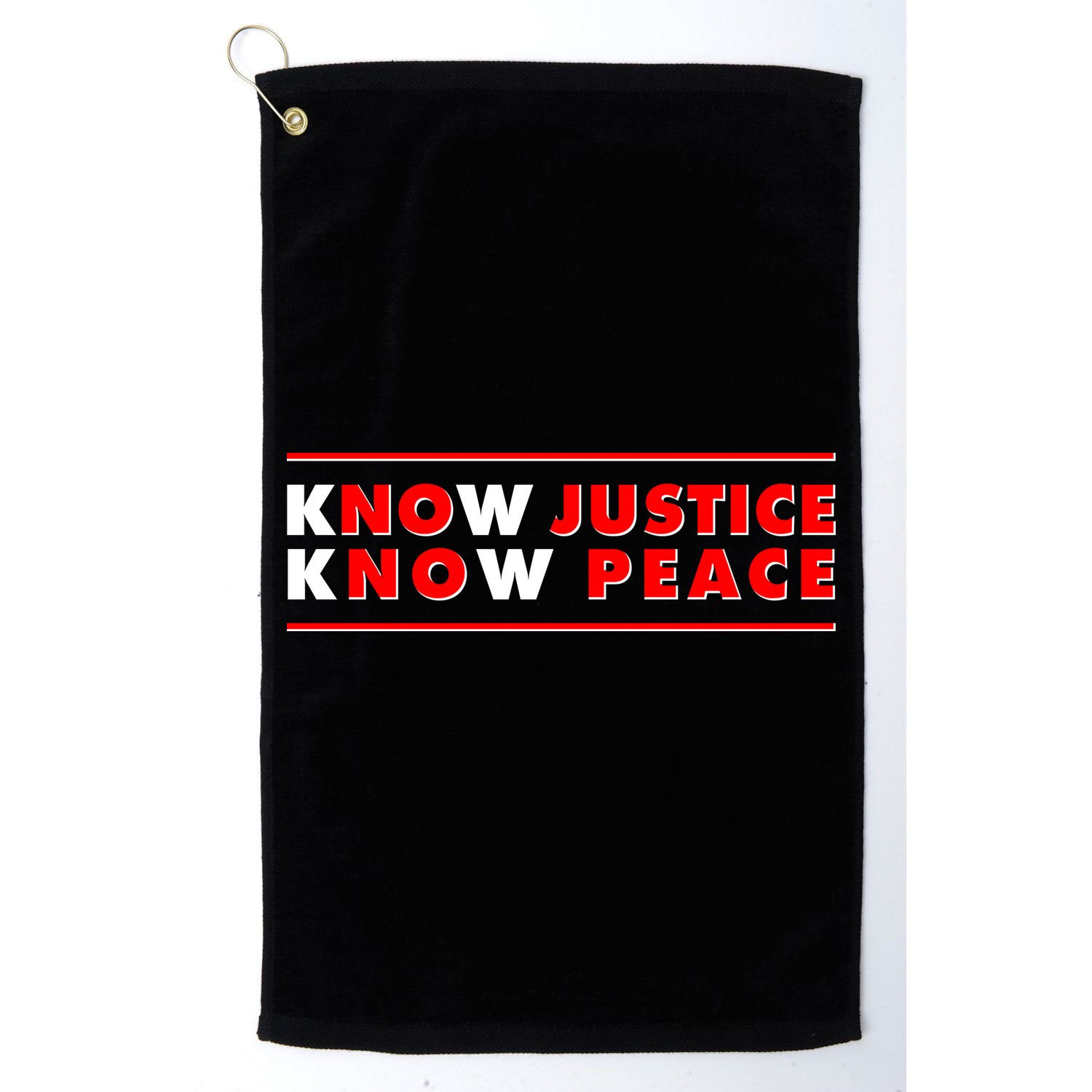 Know Justice Know Peace BLM Protest Golf Towel