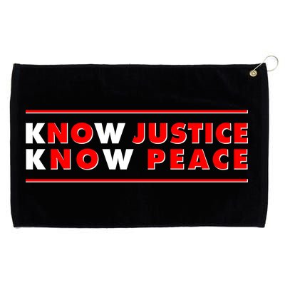 Know Justice Know Peace BLM Protest Grommeted Golf Towel