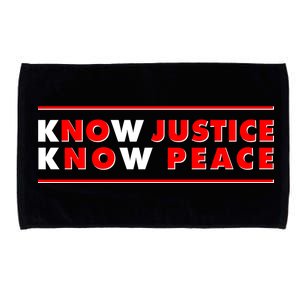 Know Justice Know Peace BLM Protest Microfiber Hand Towel