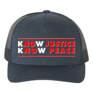 Know Justice Know Peace BLM Protest Yupoong Adult 5-Panel Trucker Hat