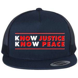 Know Justice Know Peace BLM Protest Flat Bill Trucker Hat