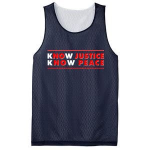 Know Justice Know Peace BLM Protest Mesh Reversible Basketball Jersey Tank