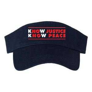 Know Justice Know Peace BLM Protest Valucap Bio-Washed Visor