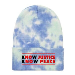 Know Justice Know Peace BLM Protest Tie Dye 12in Knit Beanie