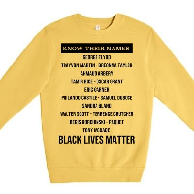 Know Their Names BLM Premium Crewneck Sweatshirt