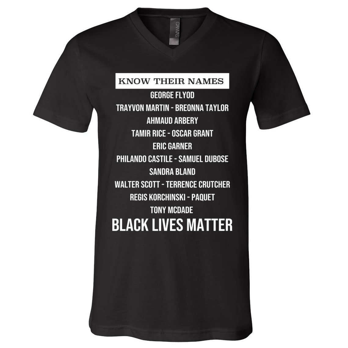 Know Their Names BLM V-Neck T-Shirt