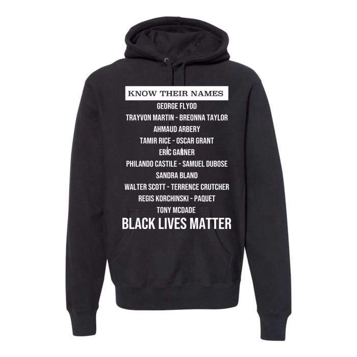 Know Their Names BLM Premium Hoodie