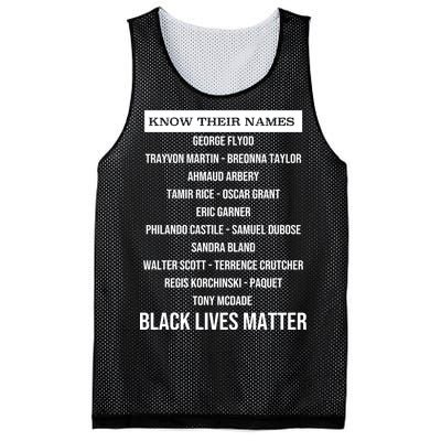 Know Their Names BLM Mesh Reversible Basketball Jersey Tank