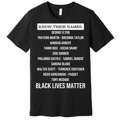 Know Their Names BLM Premium T-Shirt