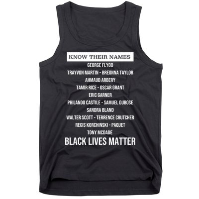 Know Their Names BLM Tank Top