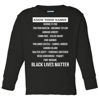 Know Their Names BLM Toddler Long Sleeve Shirt