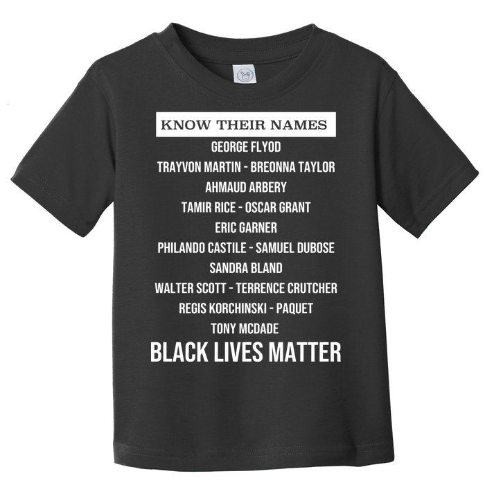 Know Their Names BLM Toddler T-Shirt