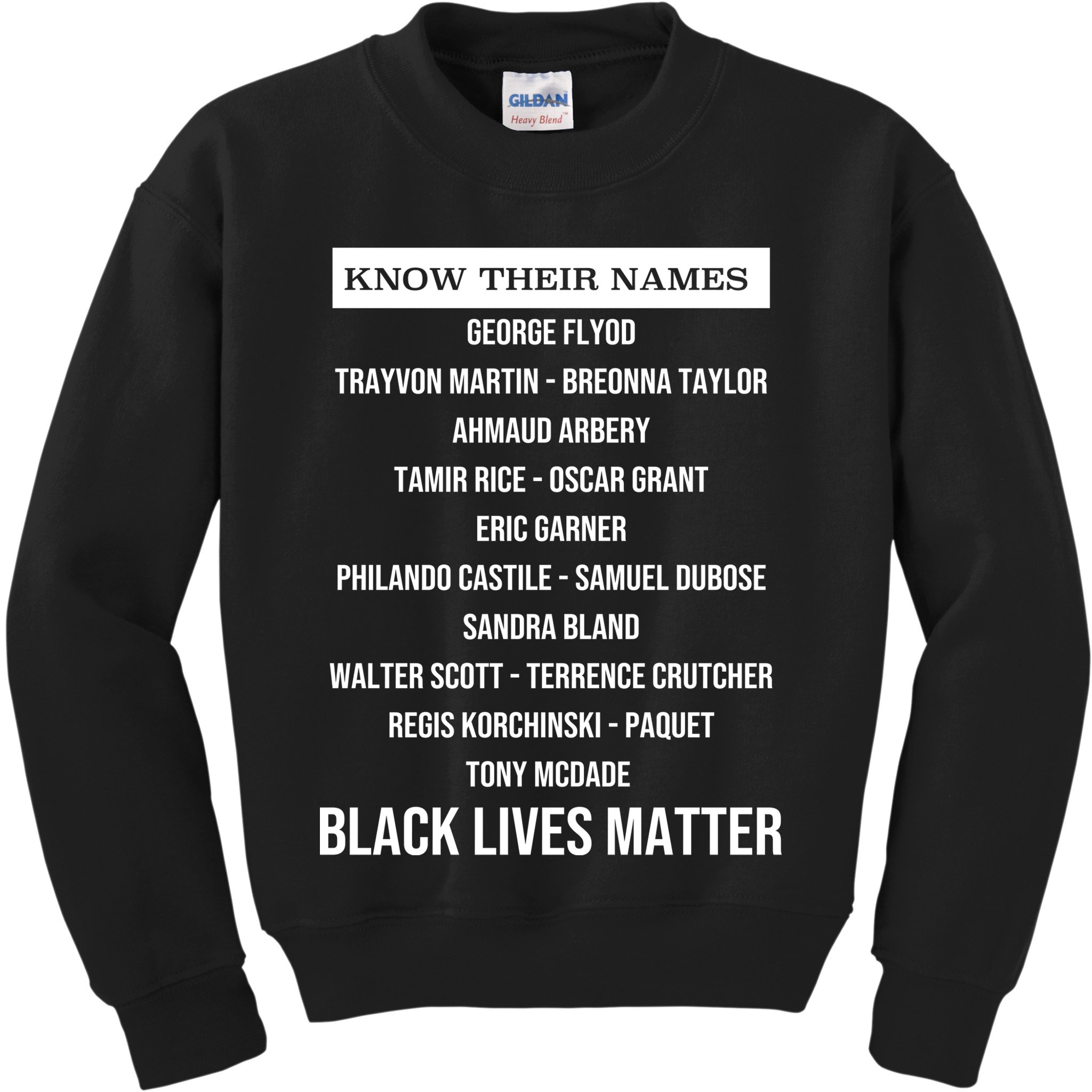 Know Their Names BLM Kids Sweatshirt