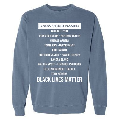 Know Their Names BLM Garment-Dyed Sweatshirt